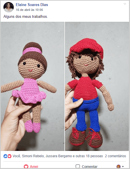 Amigurumi de Menino Menina